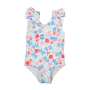 The Riley Ruffle One Piece in Seashell
