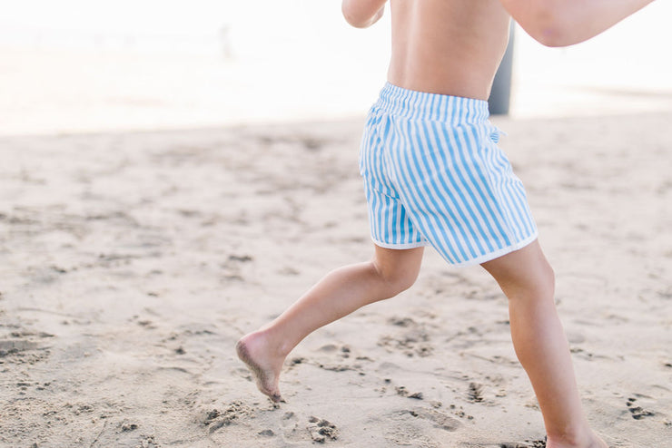 Jude Boy Board Shorts in Blue Stripe